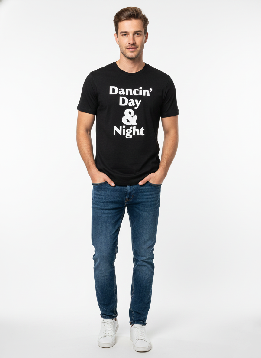 JACK & JONES MEN’S PREMIUM  GRAPHIC T-SHIRT | BLACK