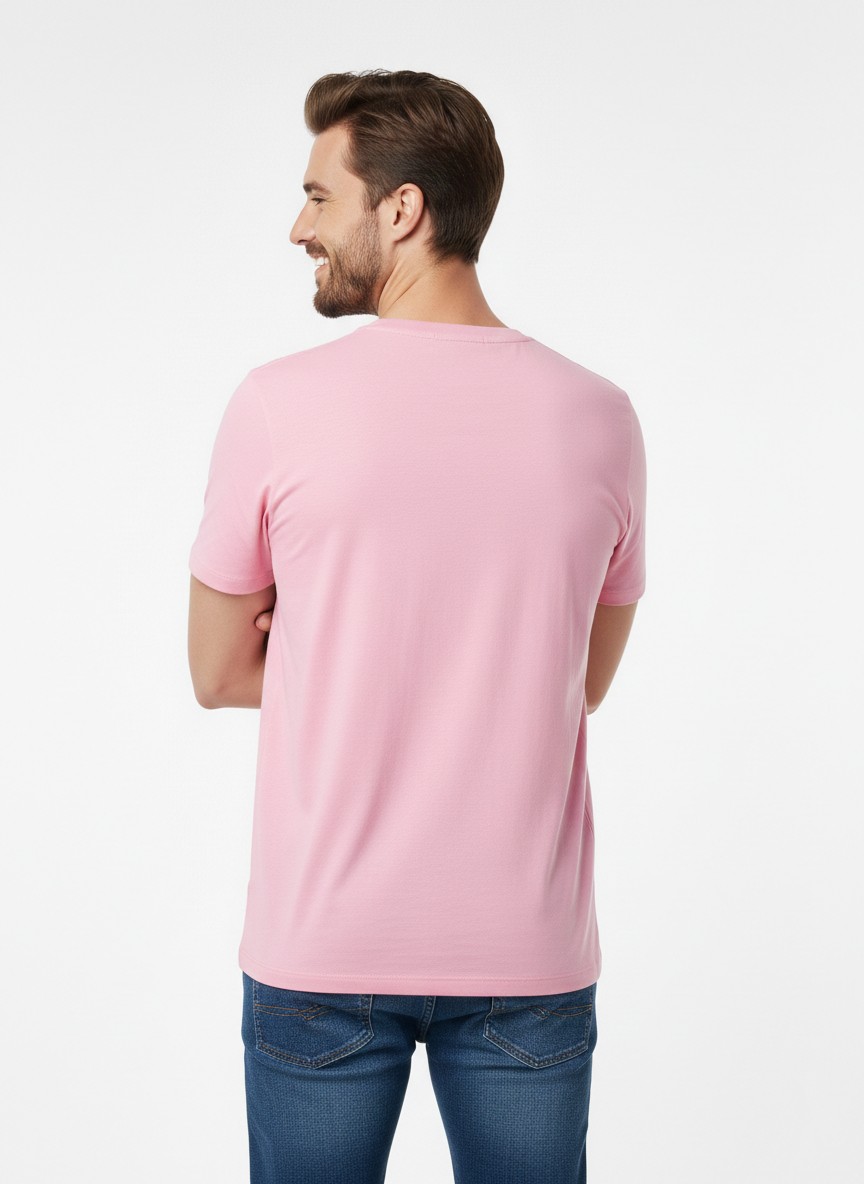 JACK & JONES MEN'S PREMIUM  GRAPHIC T-SHIR | PINK