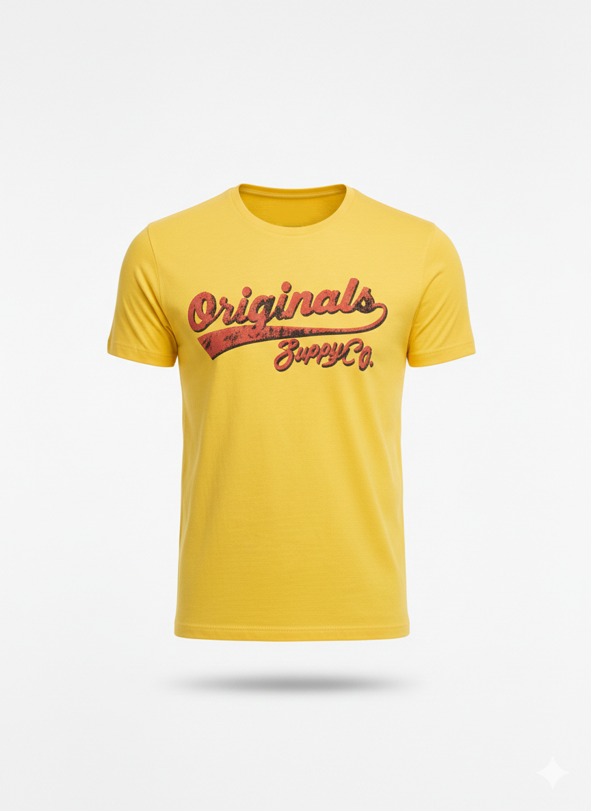 JACK & JONES ORIGINALS MEN'S GRAPHIC T-SHIRT | YELLOW