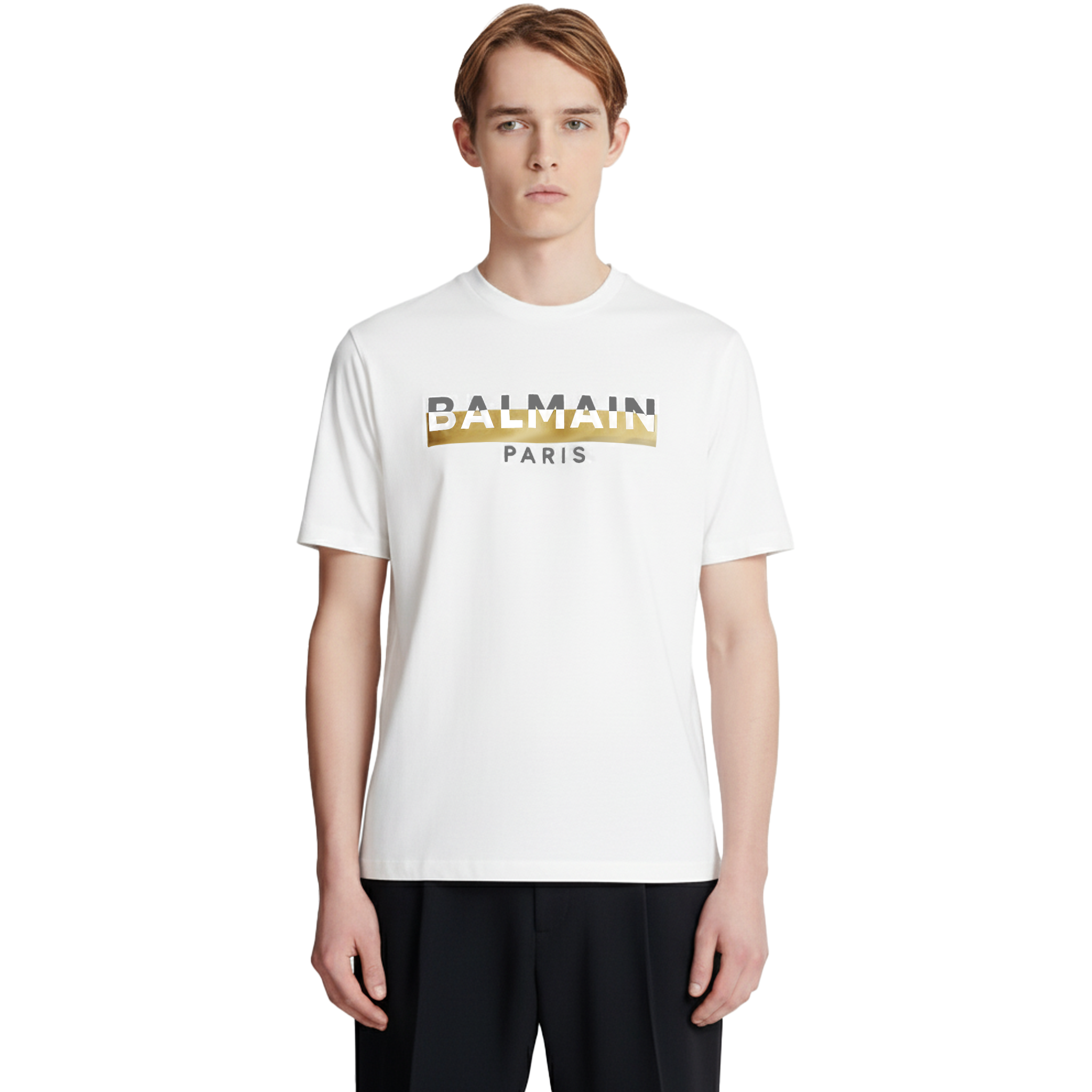 BALMAIN PARIS PREMIUM MEN'S T SHIRT | WHITE