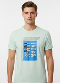 JACK & JONES MEN’S PREMIUM GRAPHIC T-SHIRT | MINT GREEN