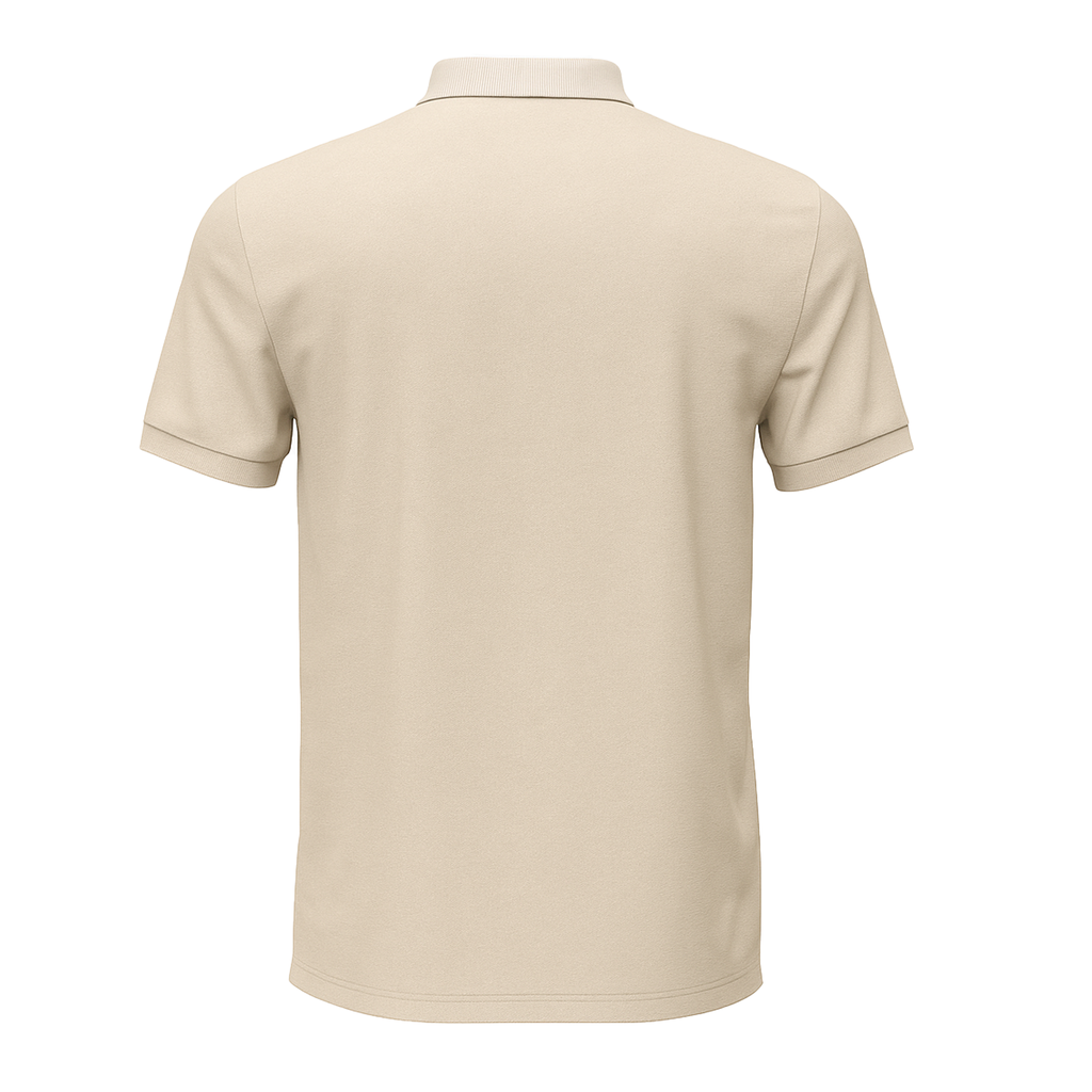 BALMAIN TEXT REVERSE EMBROIDERY POLO SHIRT | CREAM