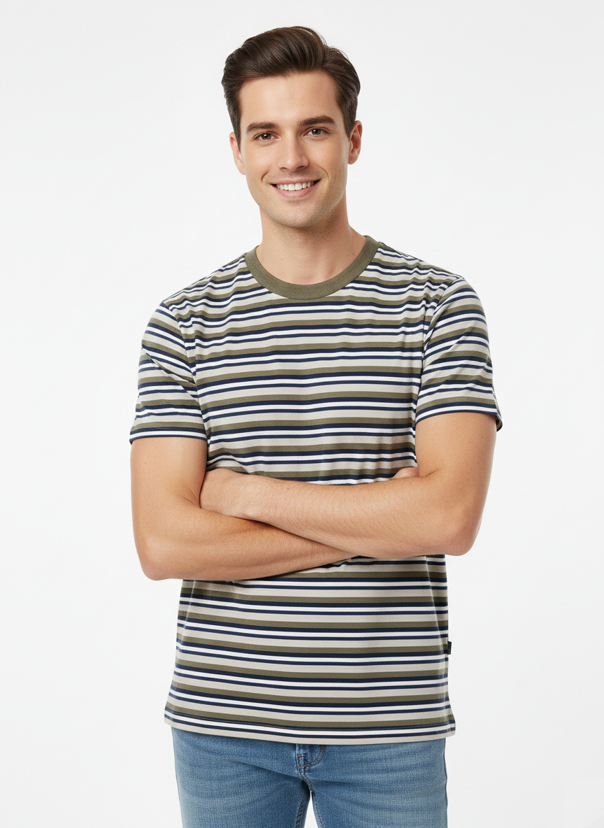 JACK & JONES MEN’S PREMIUM STRIPED T-SHIRT