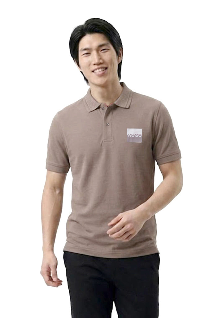 HUGO BOSS DUSPLITY POLO SHIRT | TAUPE