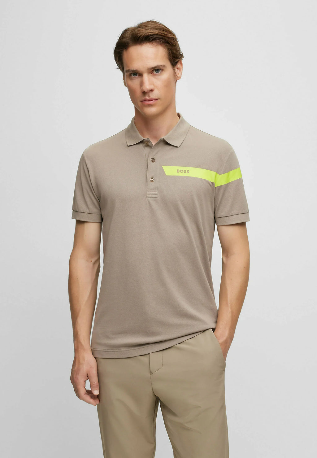 HUGO BOSS PAULE SLIM FIT POLO | LIGHT GREEN VERY