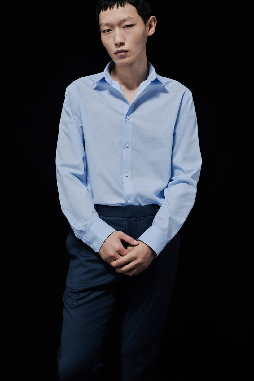 H&M MEN’S SHIRT | SLIM FIT COTTON BUTTON-DOWN