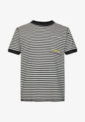 ESPRIT MIT STREIFEN PRINT T-SHIRT | BLACK