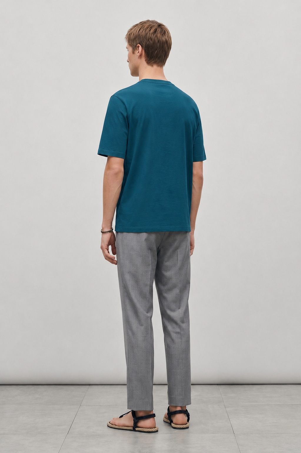 HERMES PARIS T-SHIRT LUXURY MERCERIZED COTTON | TEAL