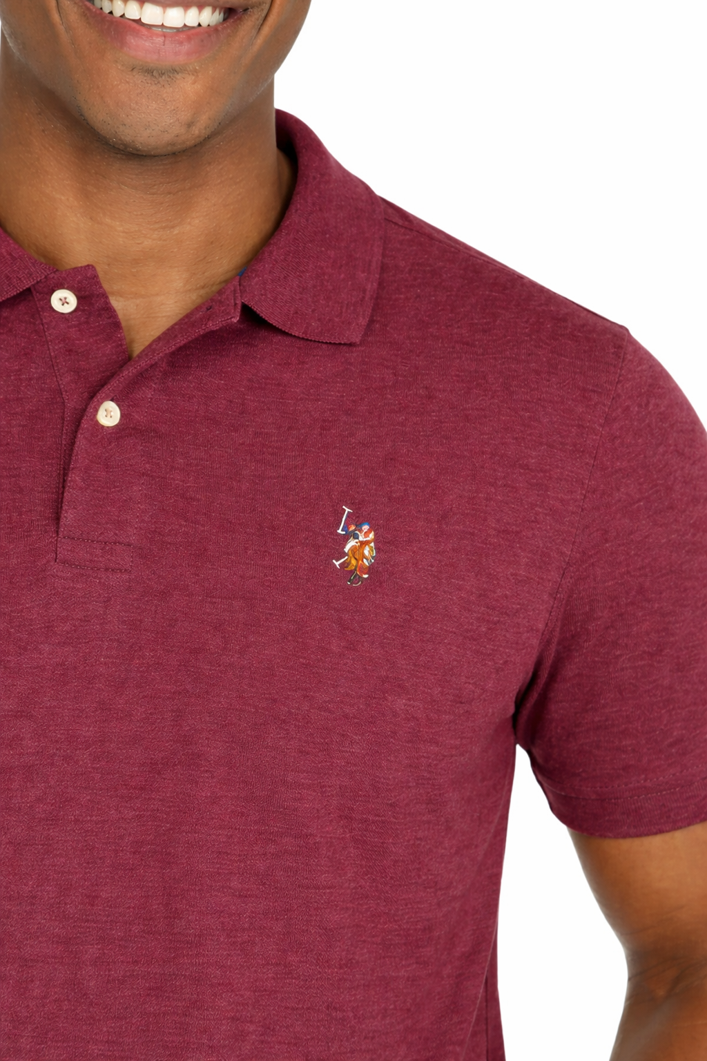 US POLO ASSN. GOLF PRO FIT SHORT SLEEVE POLO SHIRT | MAROON