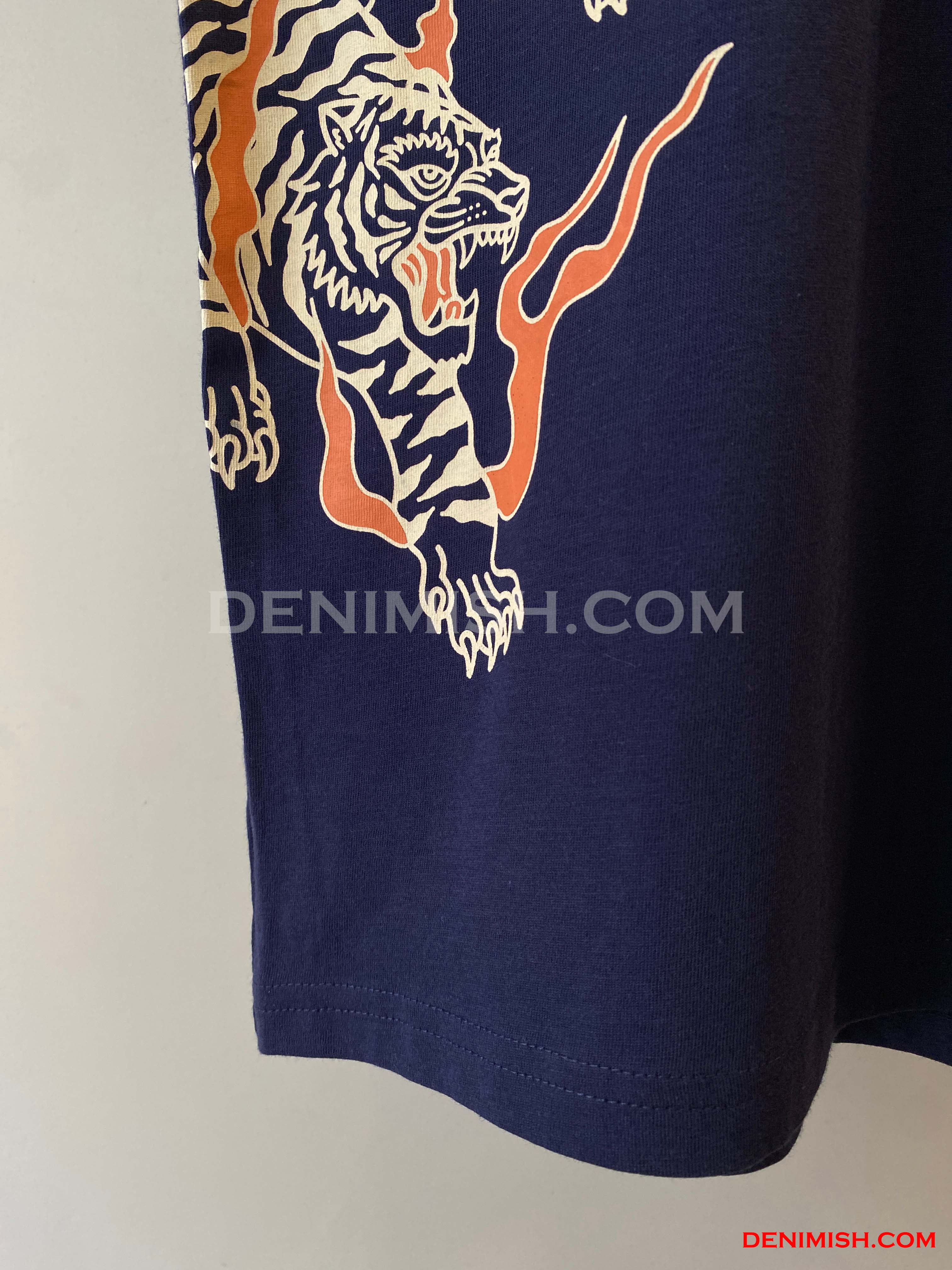 GUESS CLASSIC JAPANESS PRINT MEN'S T-SHIRT | DARK BLUE