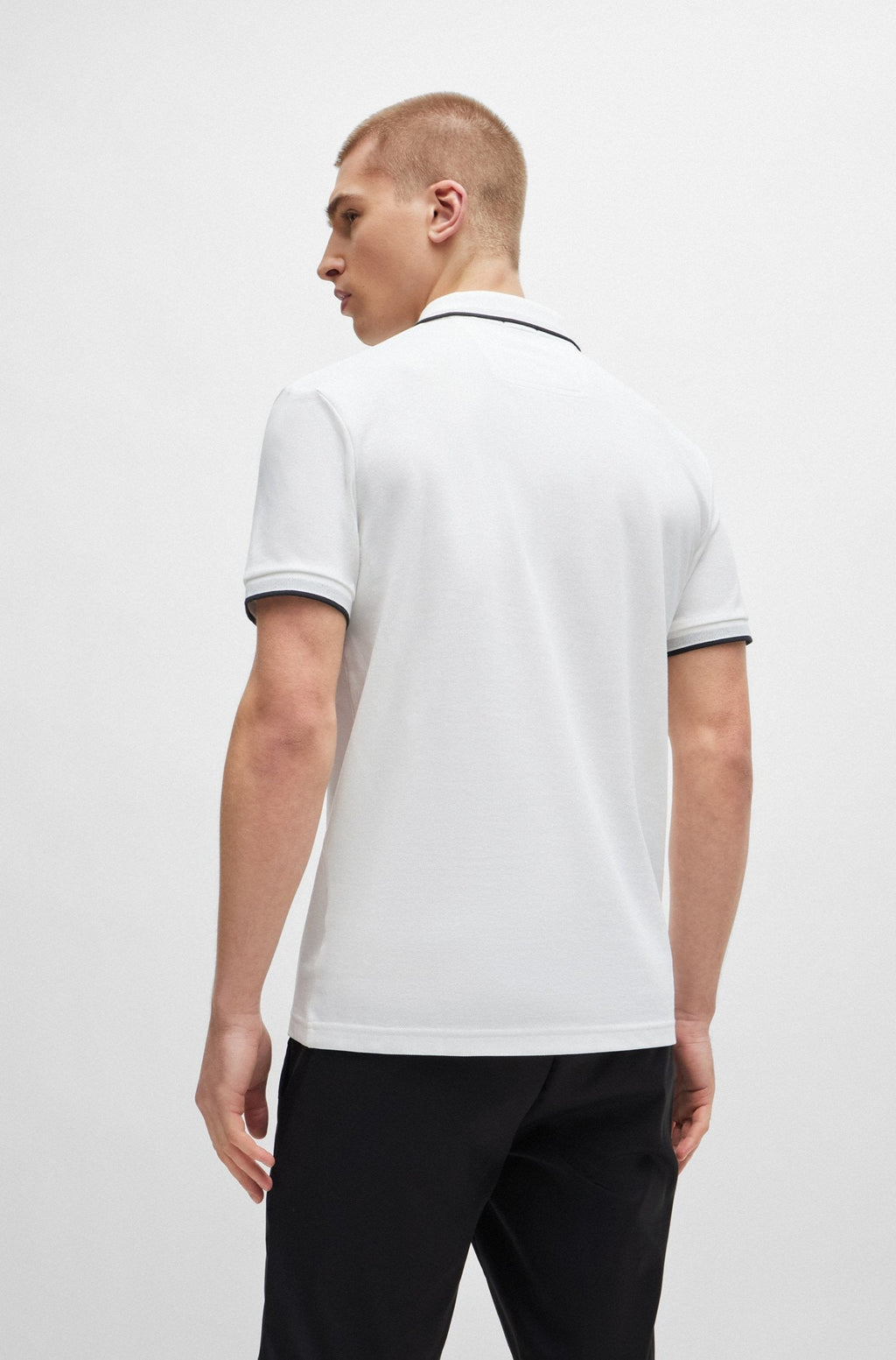 HUGO BOSS PADDY STRETCH-COTTON POLO SHIRT | WHITE
