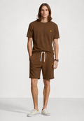 POLO RALPH LAUREN T-SHIRT & SHORT CO-ORD SET CUSTOM SLIM FIT | BROWN