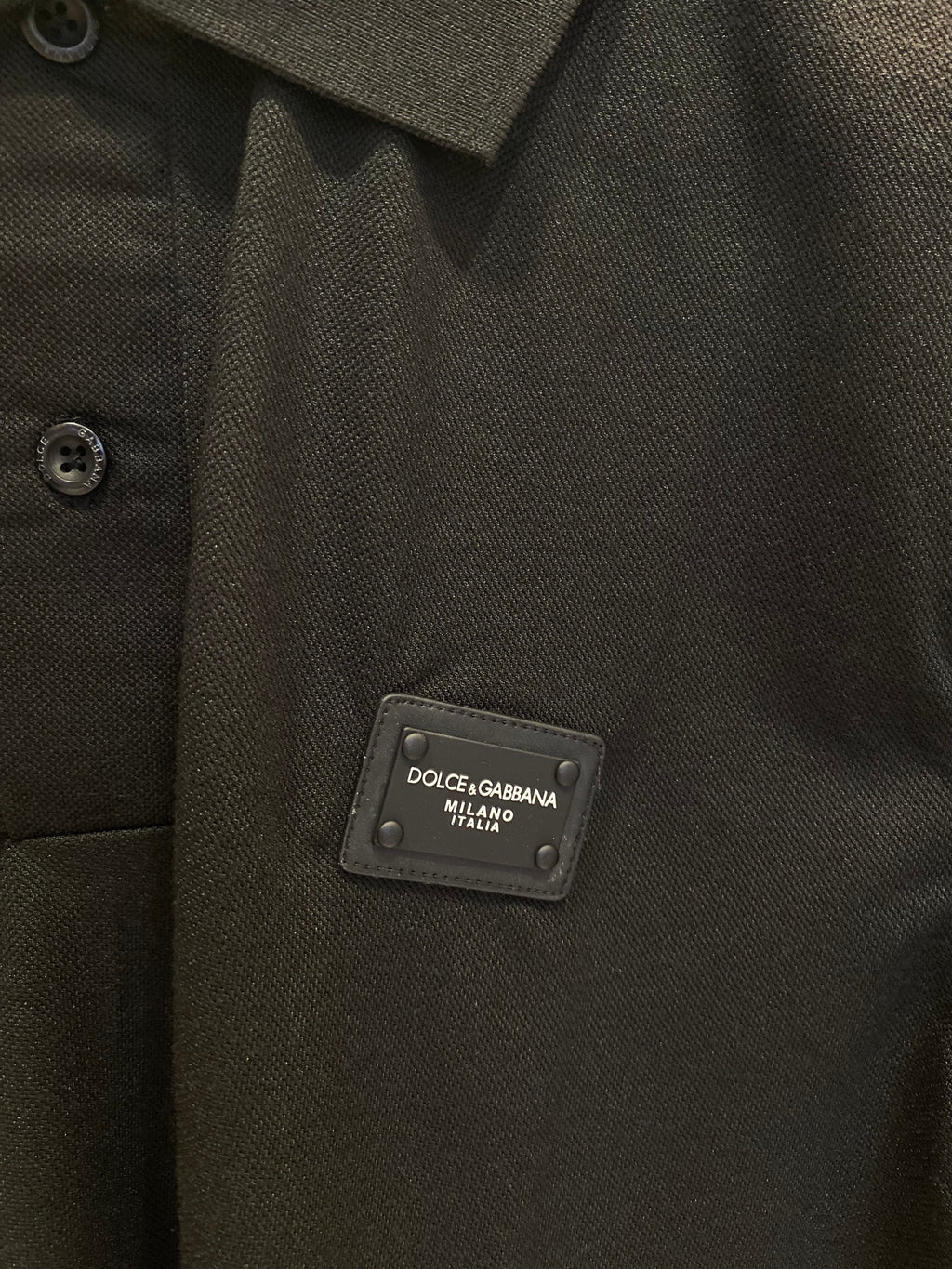 DOLCE & GABBANA MEN SLIM FIT CLASSIC POLO SHIRT | BLACK