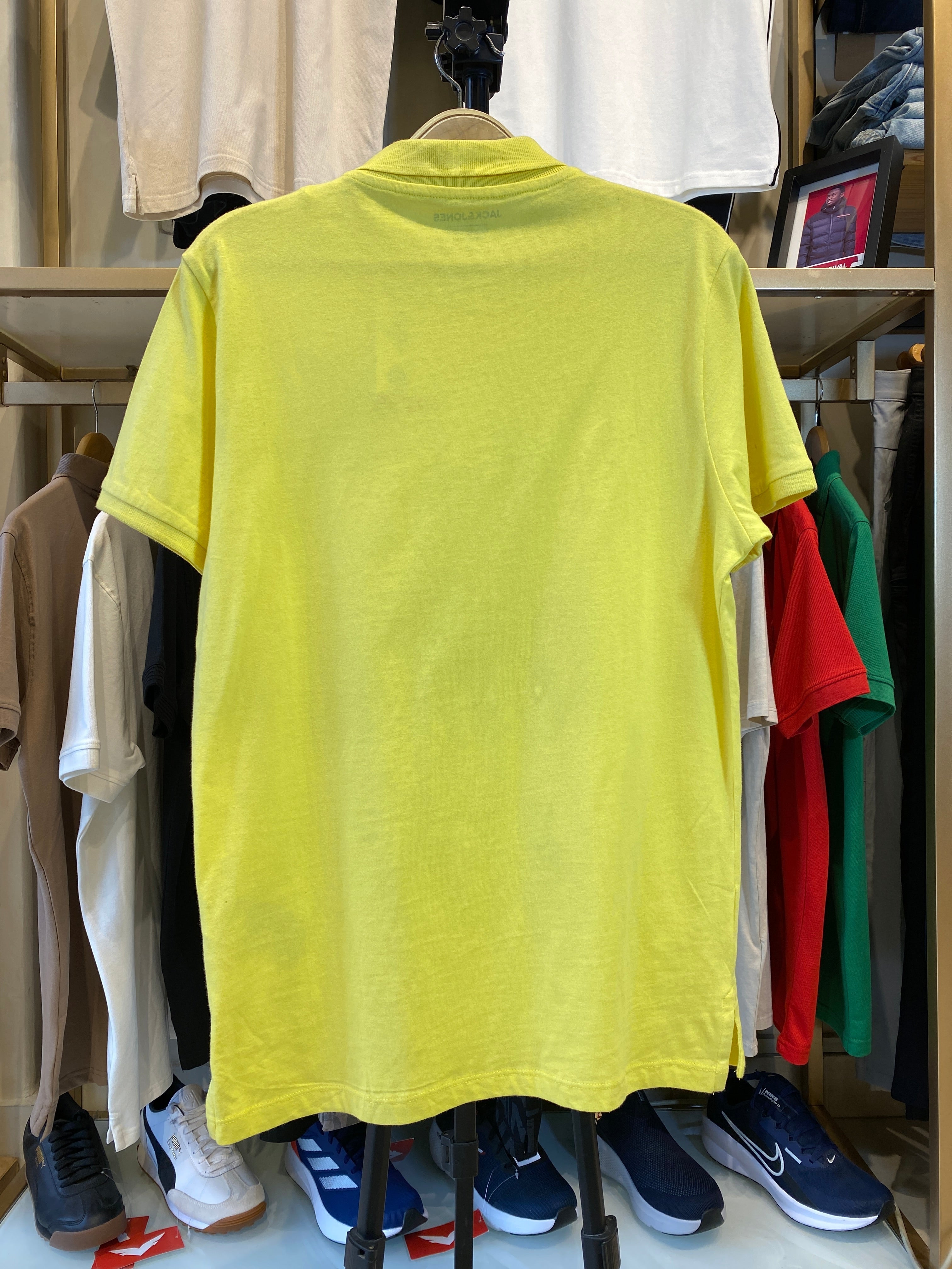 JACK & JONES PLAIN POLO | YELLOW