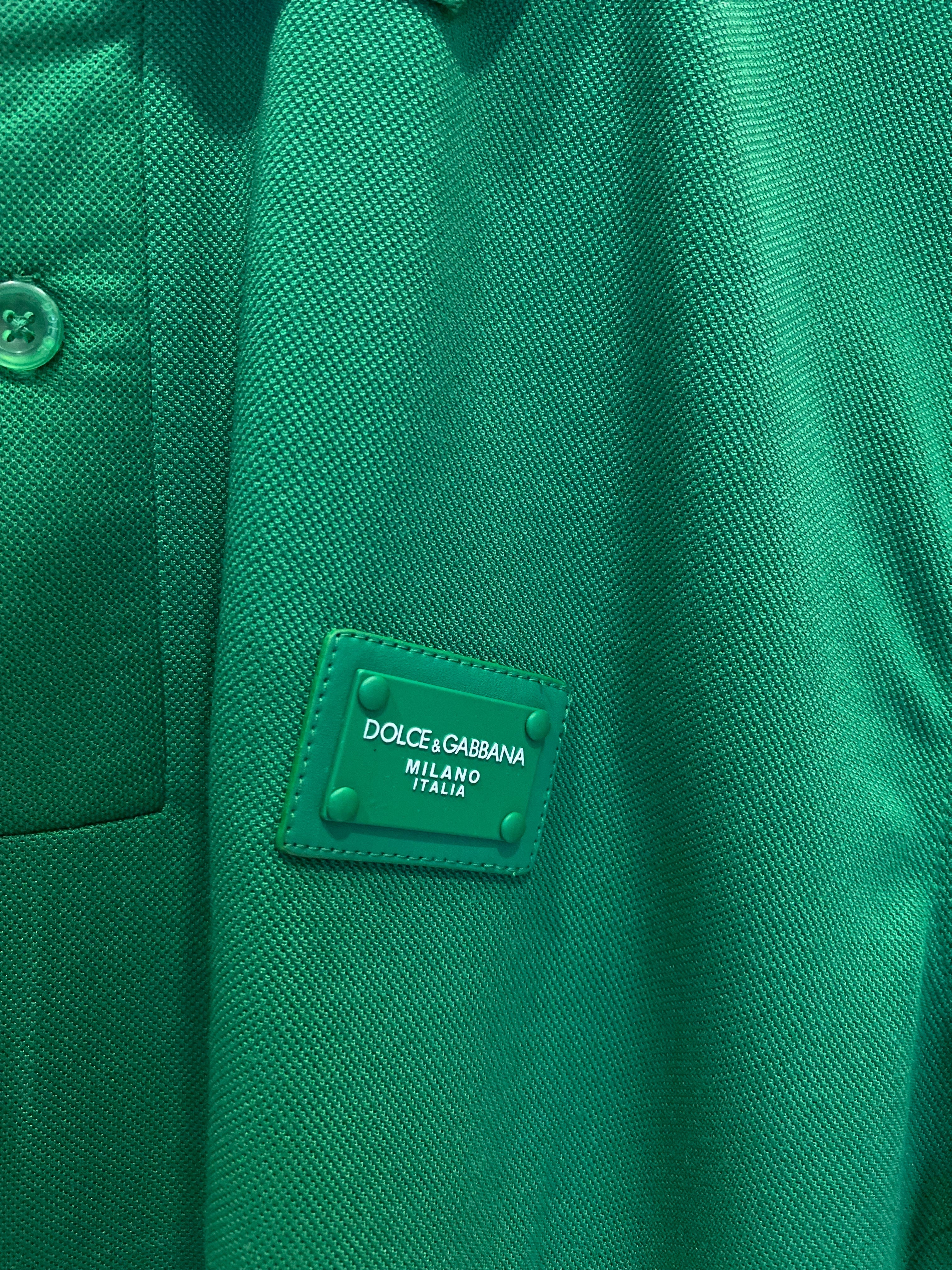 DOLCE & GABBANA MEN SLIM FIT CLASSIC POLO SHIRT | GREEN
