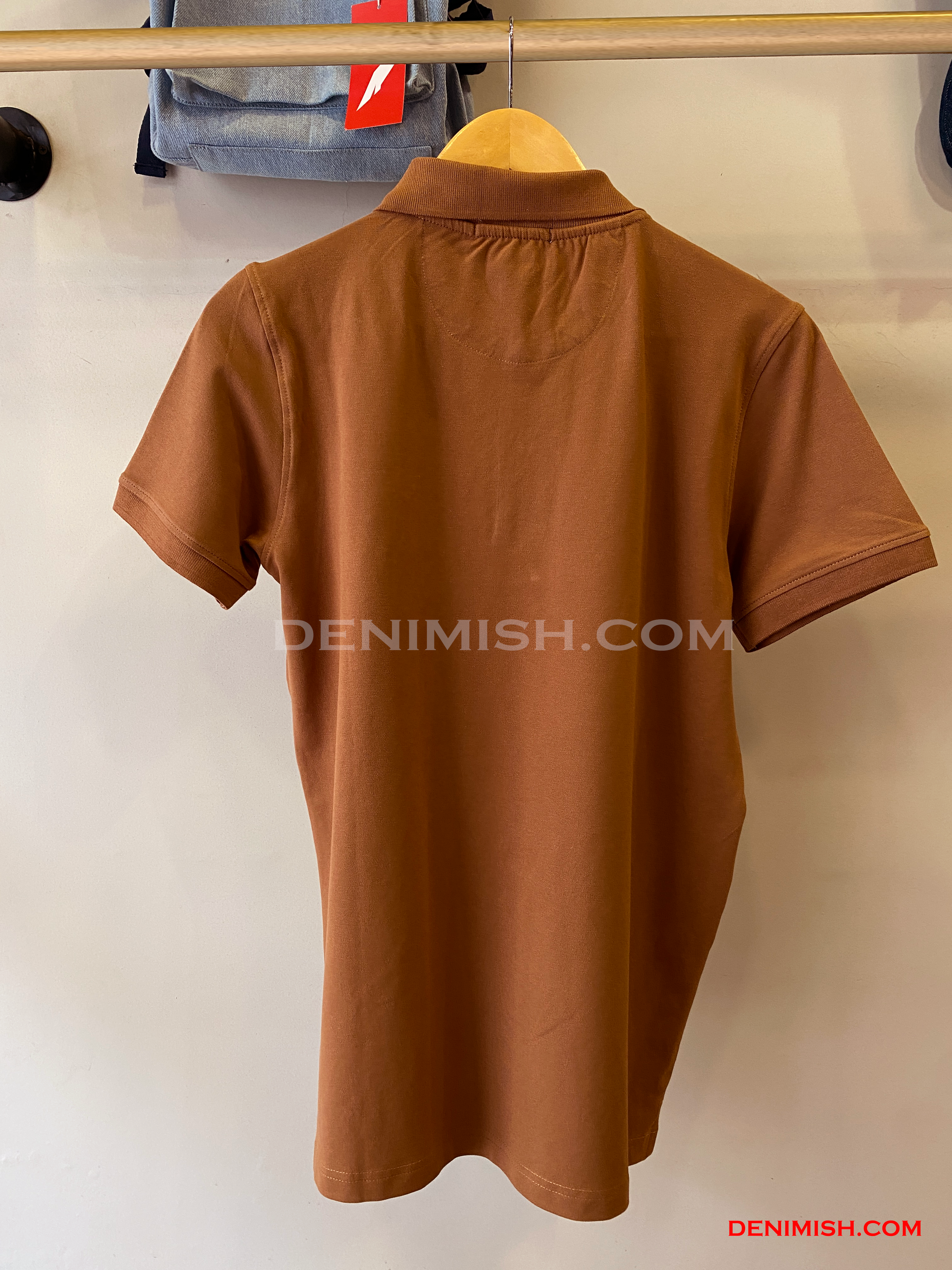 BURBERRY EKD-EMBROIDERED COTTON-BLEND POLO SHIRT | BROWN