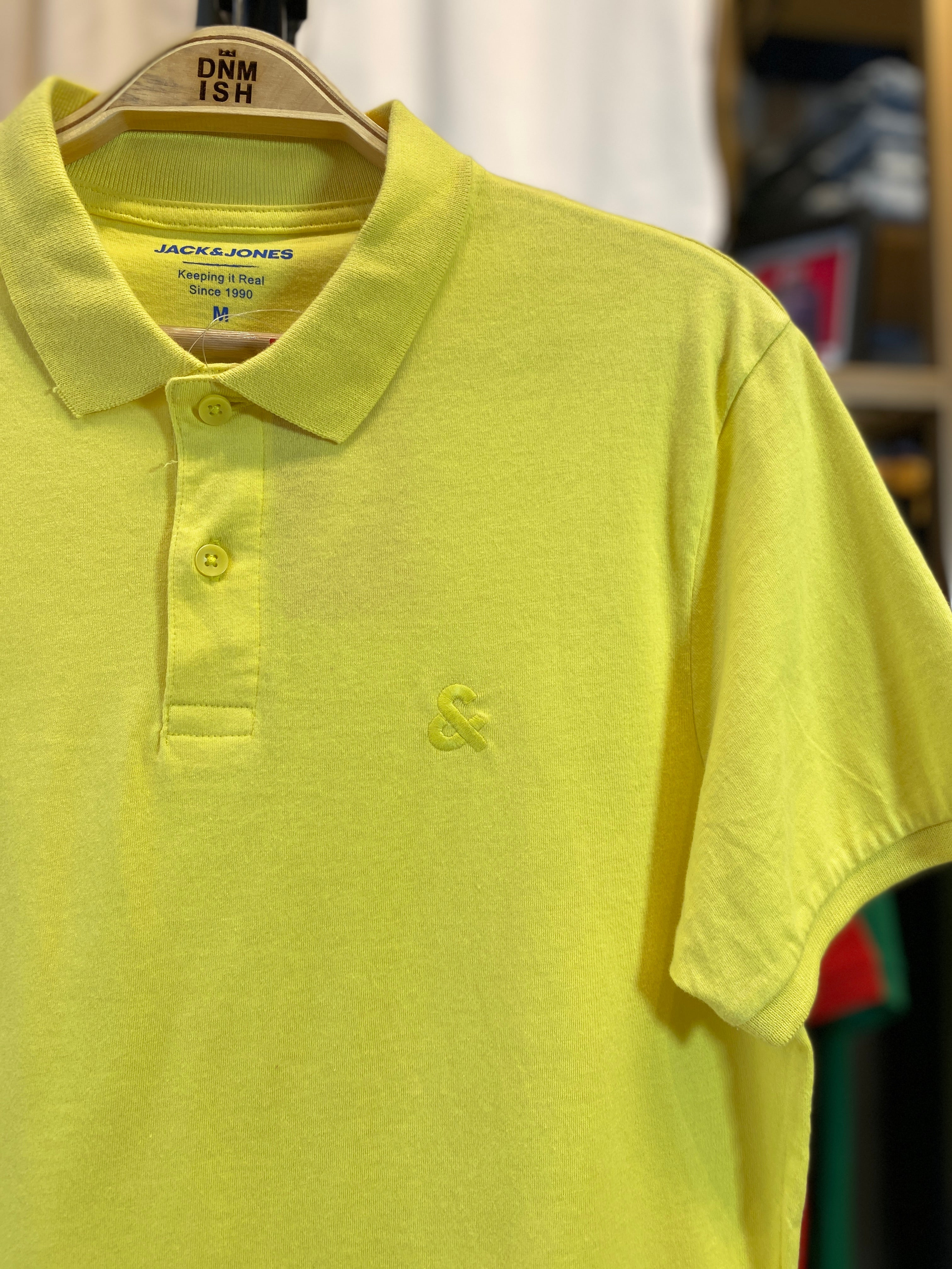 JACK & JONES PLAIN POLO | YELLOW