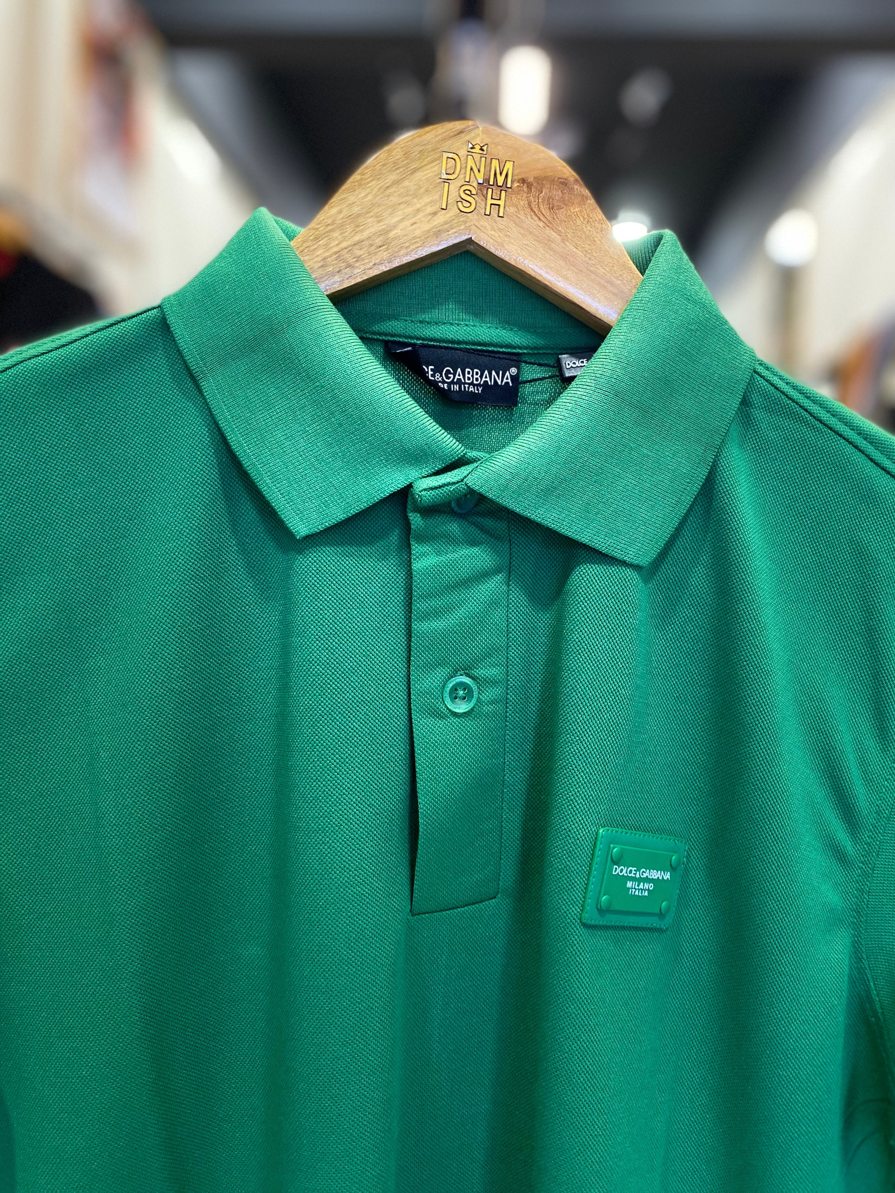 DOLCE & GABBANA MEN SLIM FIT CLASSIC POLO SHIRT | GREEN