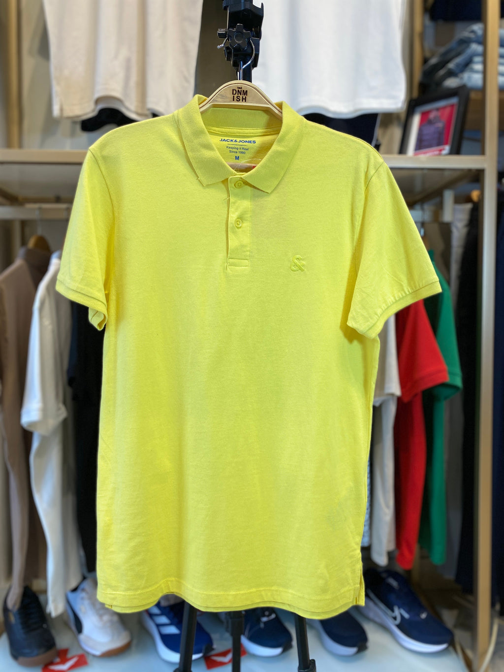 JACK & JONES PLAIN POLO | YELLOW