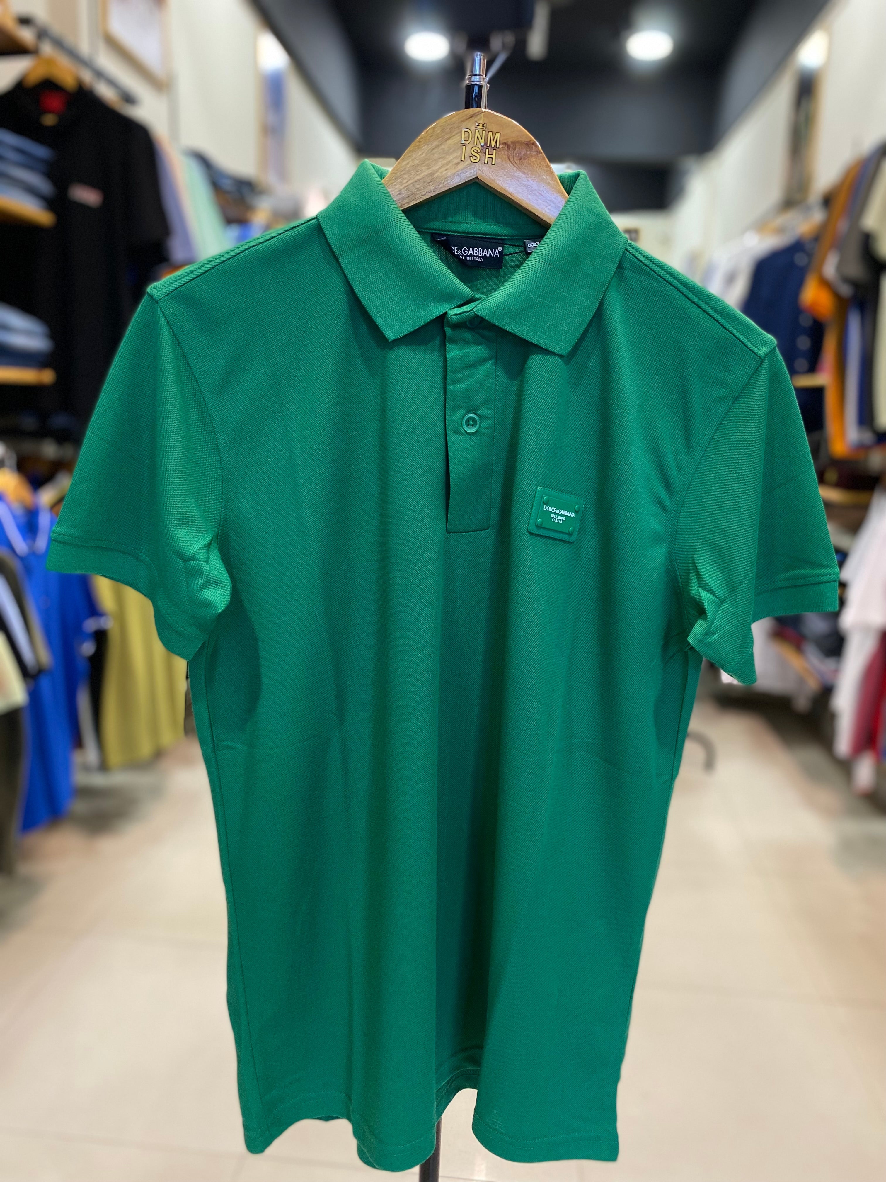 DOLCE & GABBANA MEN SLIM FIT CLASSIC POLO SHIRT | GREEN