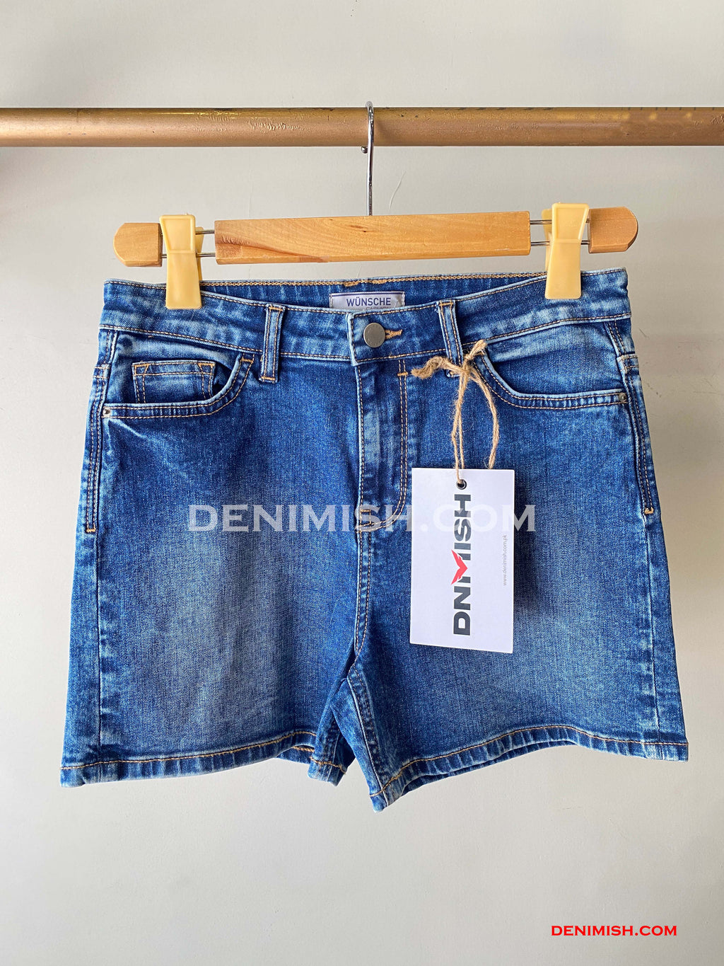 Denium blue Wunsche Shorts for Women – Effortless Summer Style