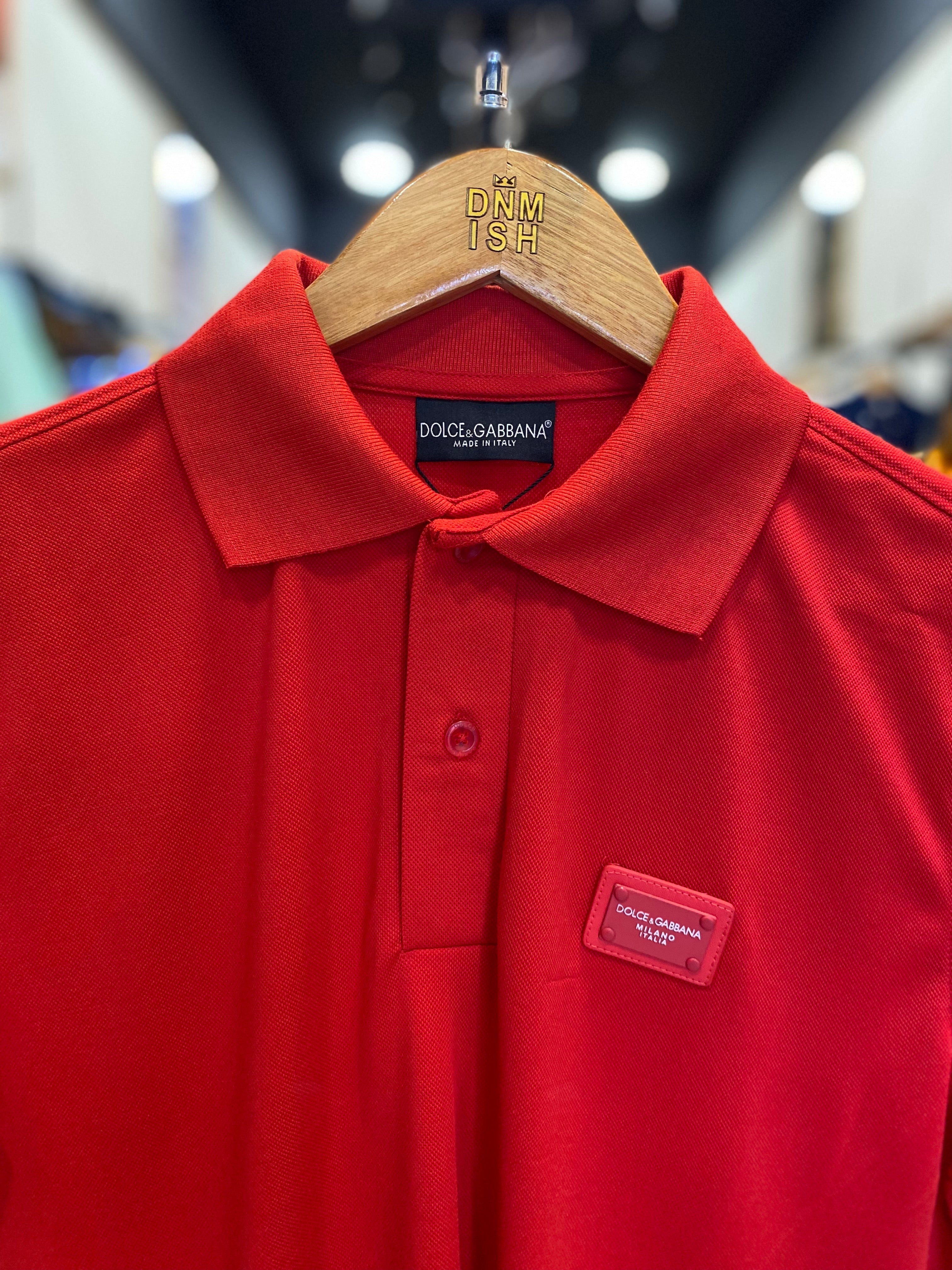 DOLCE & GABBANA MEN SLIM FIT CLASSIC POLO SHIRT | RED