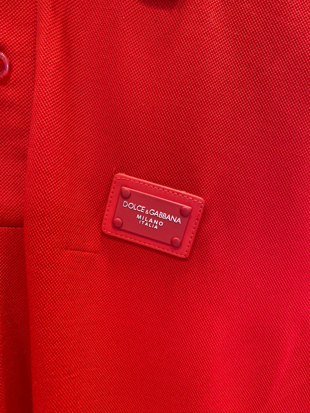DOLCE & GABBANA MEN SLIM FIT CLASSIC POLO SHIRT | RED