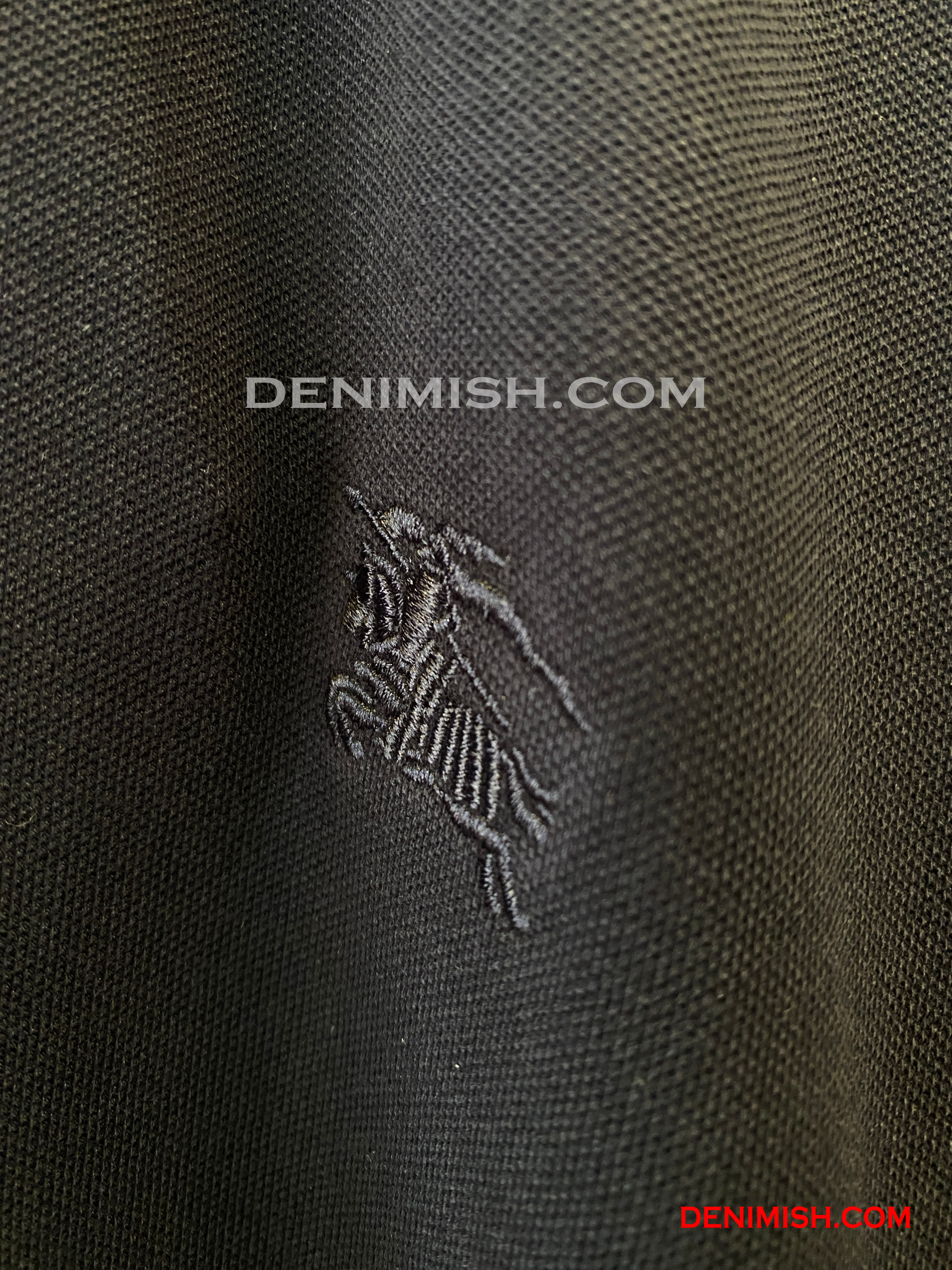 BURBERRY CLASSIC COTTON SILK POLO SHIRT | NAVY