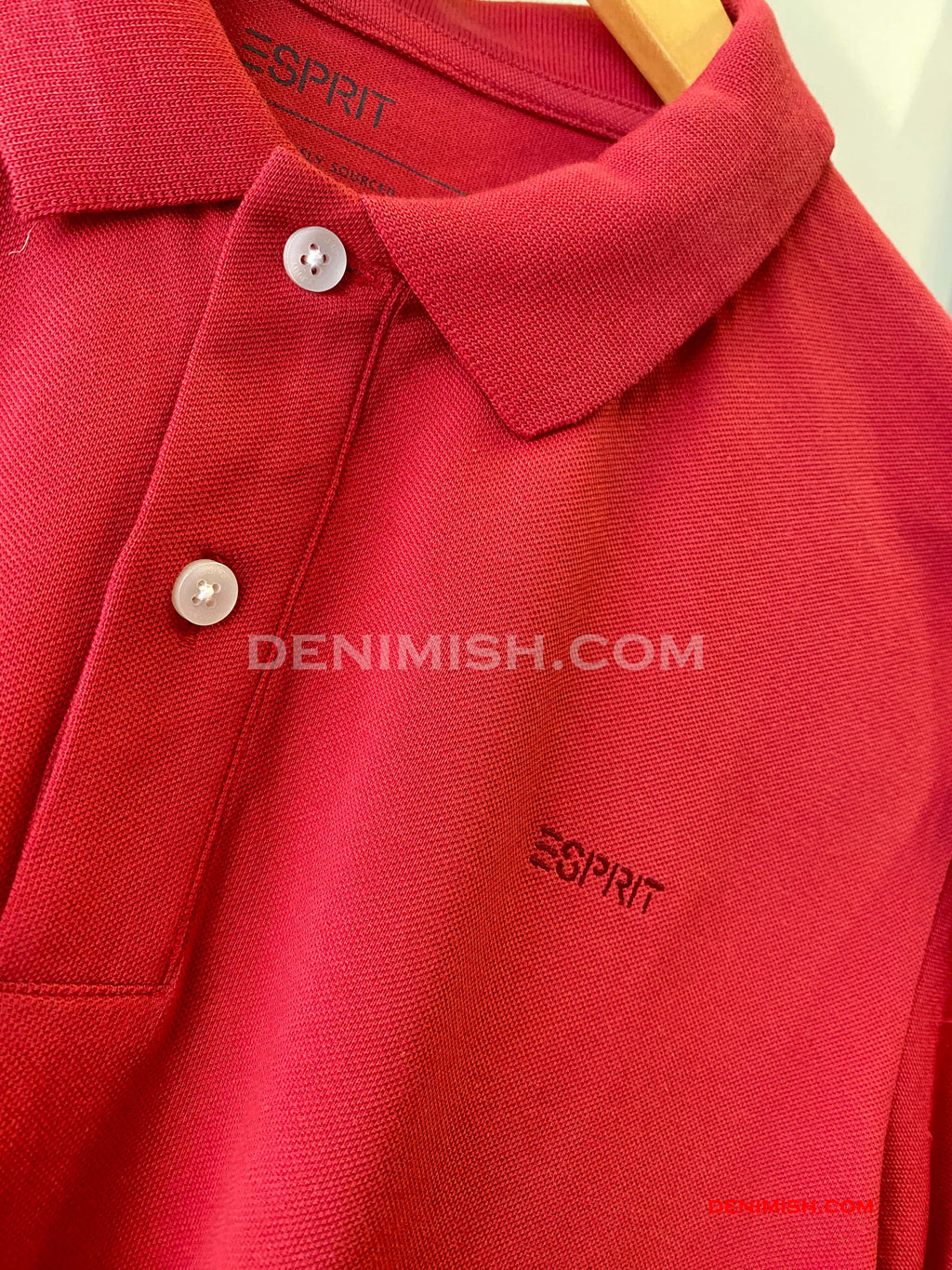 ESPRIT SLIM FIT MENS POLO SHIRT | RED