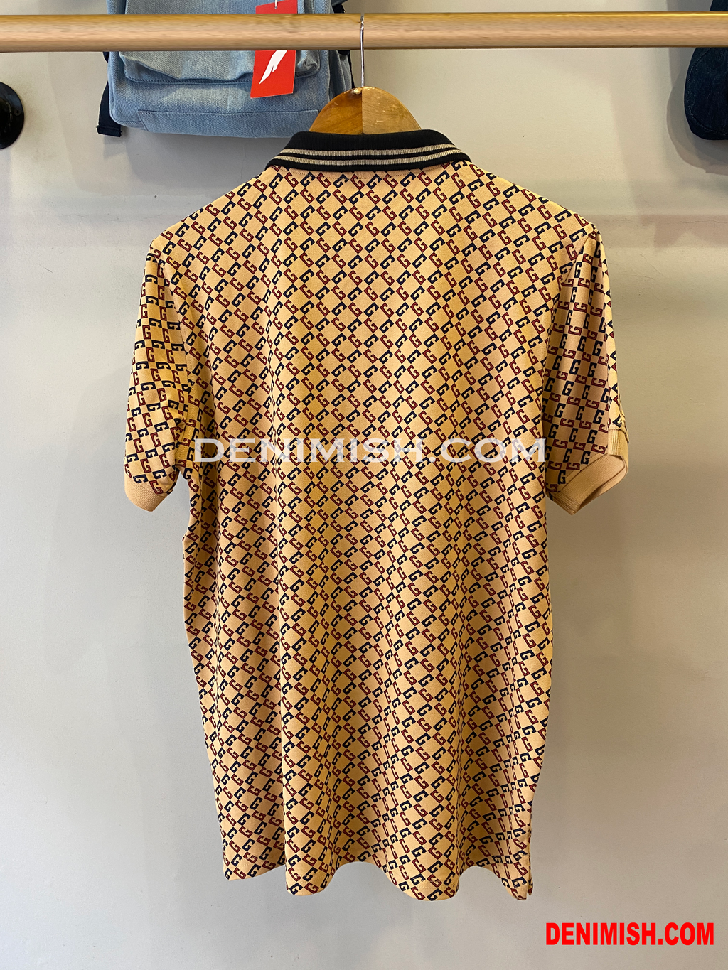 GUCCI PREMIUM LIGHT BROWN CLASSIC FIT POLO SHIRT