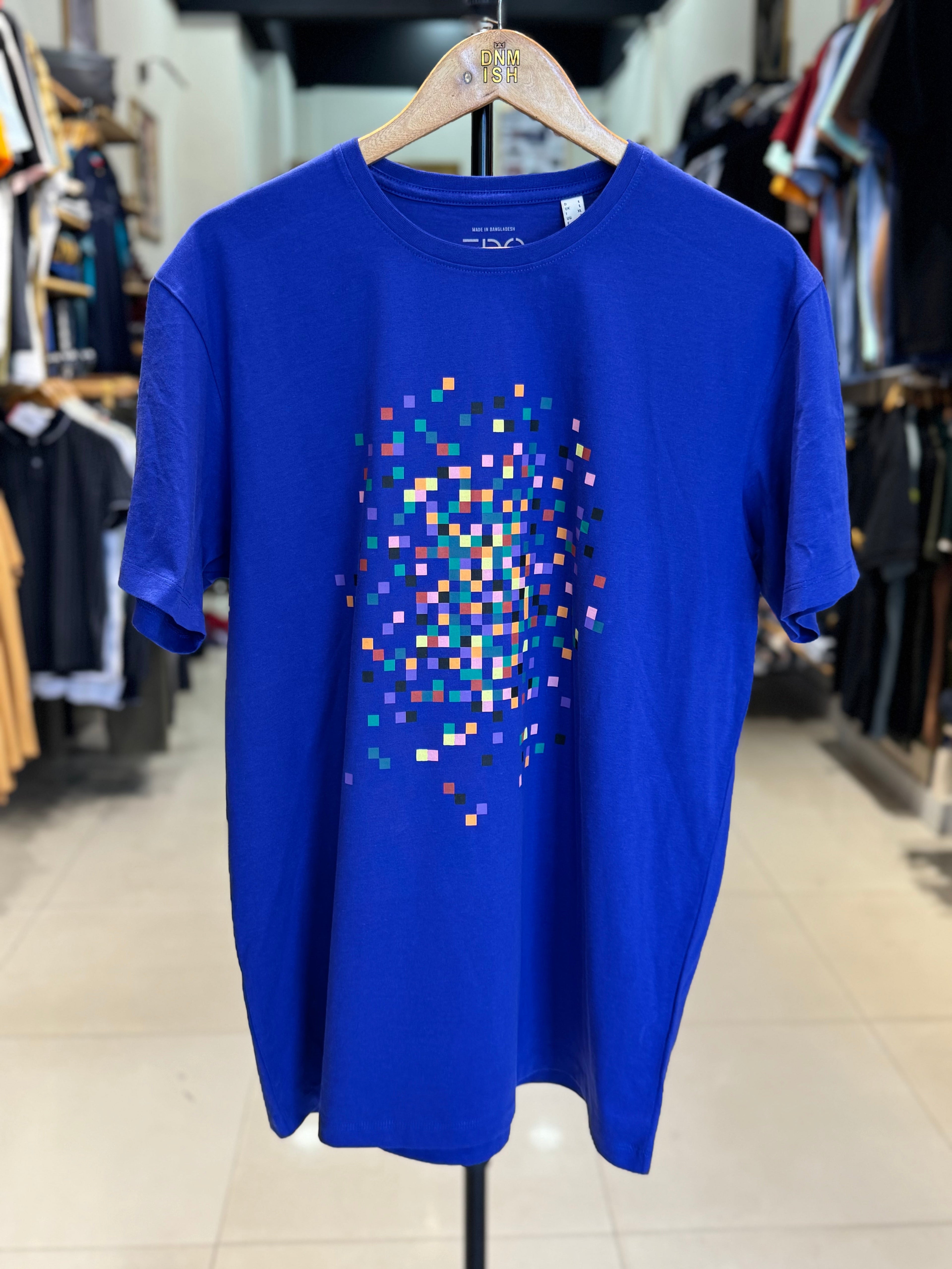 ESPRIT MEN JERSEY T-SHIRT WITH FRONT PRINT | BLUE