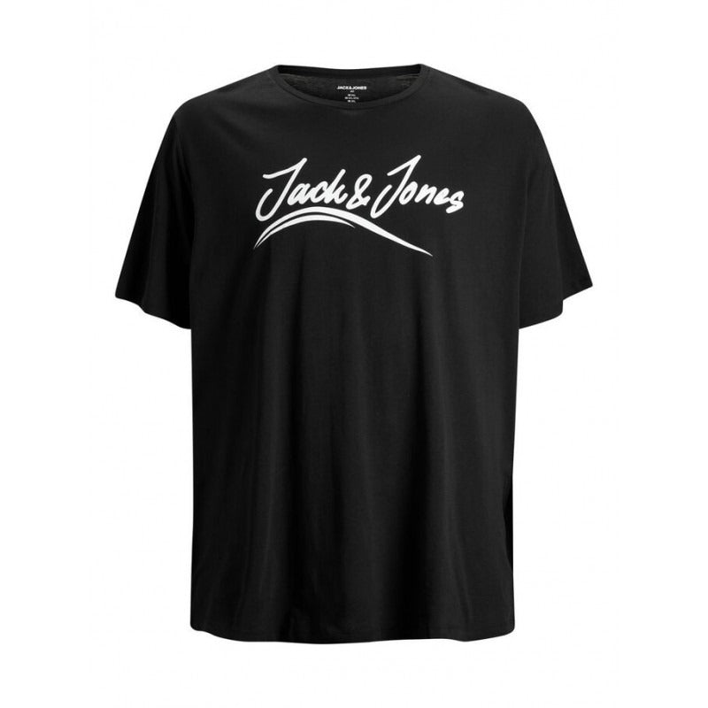 JACK & JONES MEN PRINTED ROUND NECK T-SHIRT | BLACK