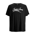 JACK & JONES MEN PRINTED ROUND NECK T-SHIRT | BLACK