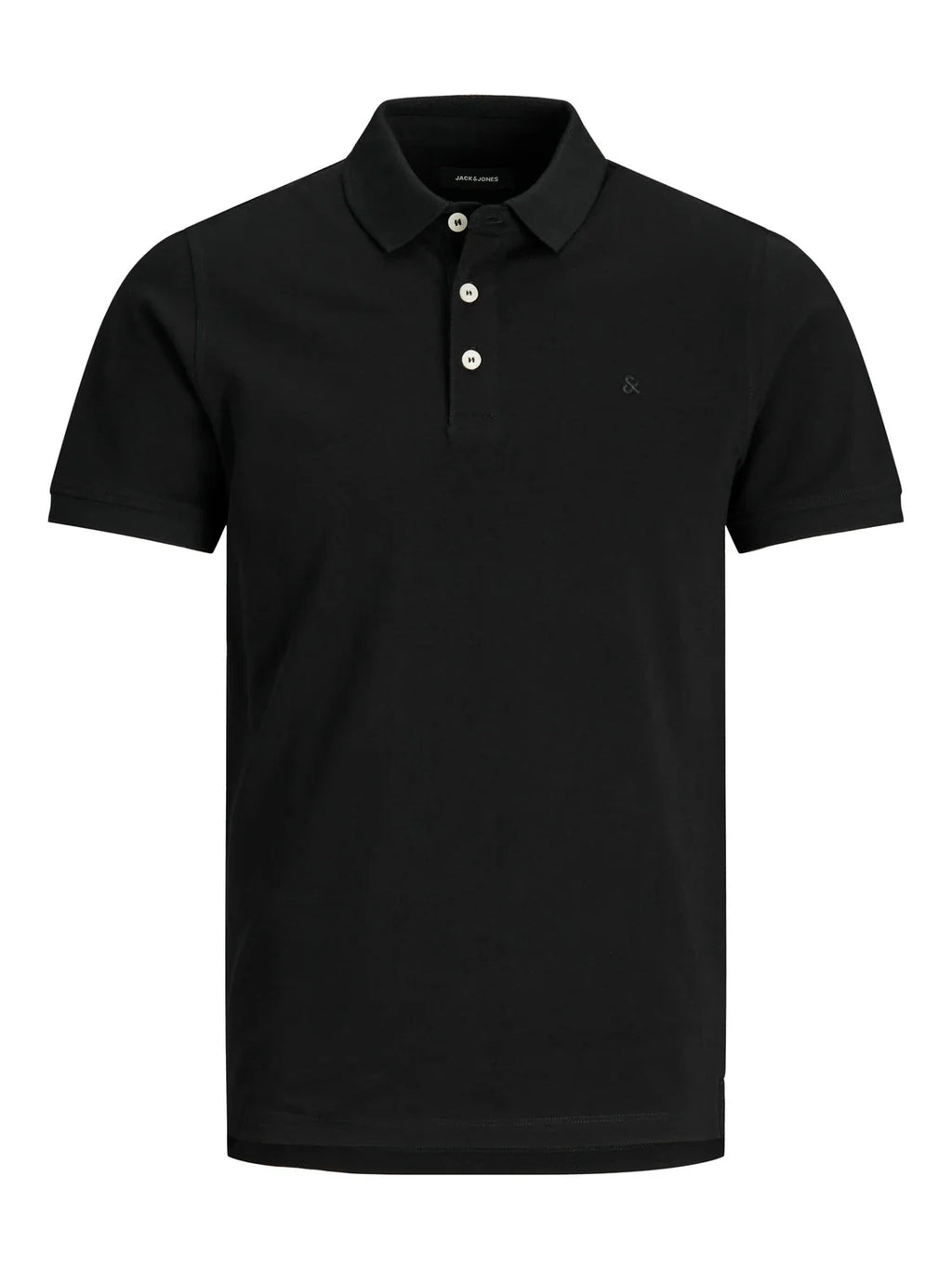 JACK & JONES PLAIN POLO SHIRT | BLACK