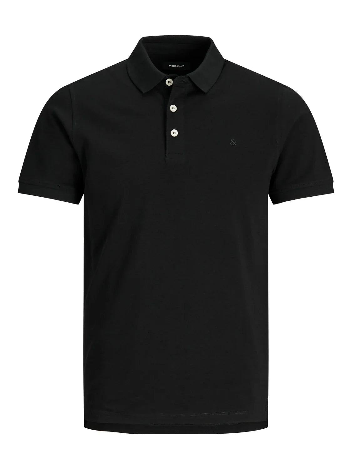JACK & JONES PLAIN POLO SHIRT | BLACK