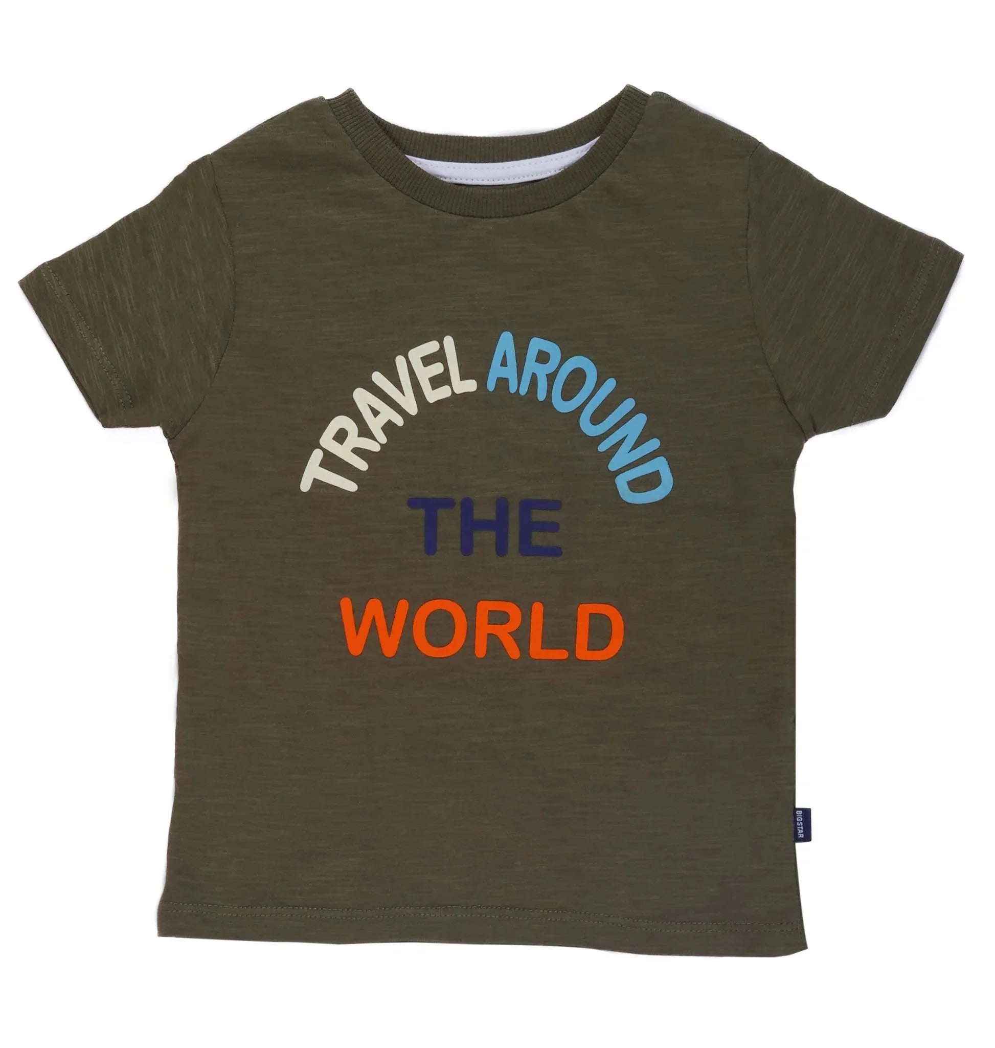  BIG STAR green TATW logo T-shirt for kids – stylish, trendy, and comfy.