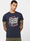 JACK & JONES LOGO CREW T-SHIRT | BLUE