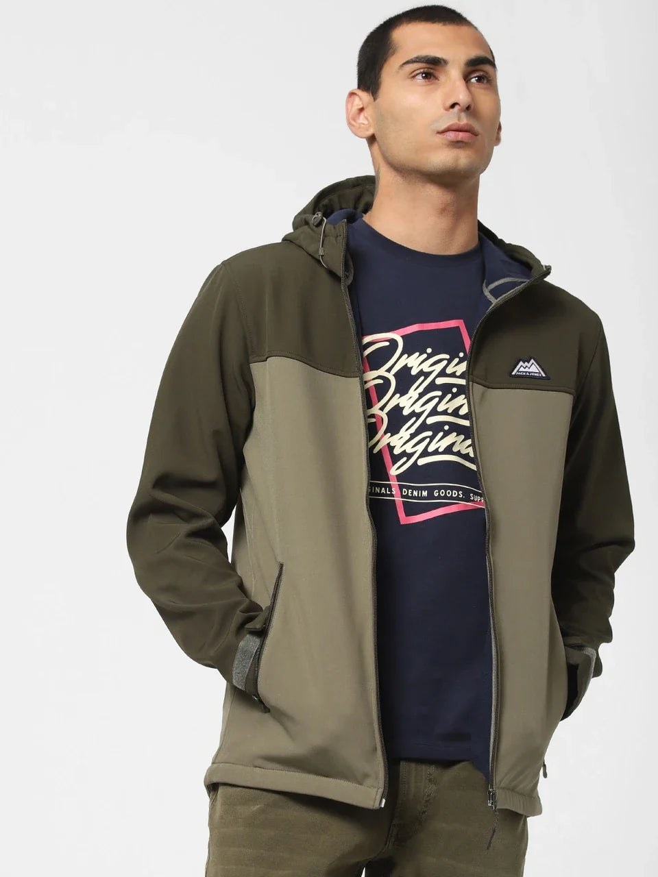 JACK & JONES LOGO CREW T-SHIRT | BLUE