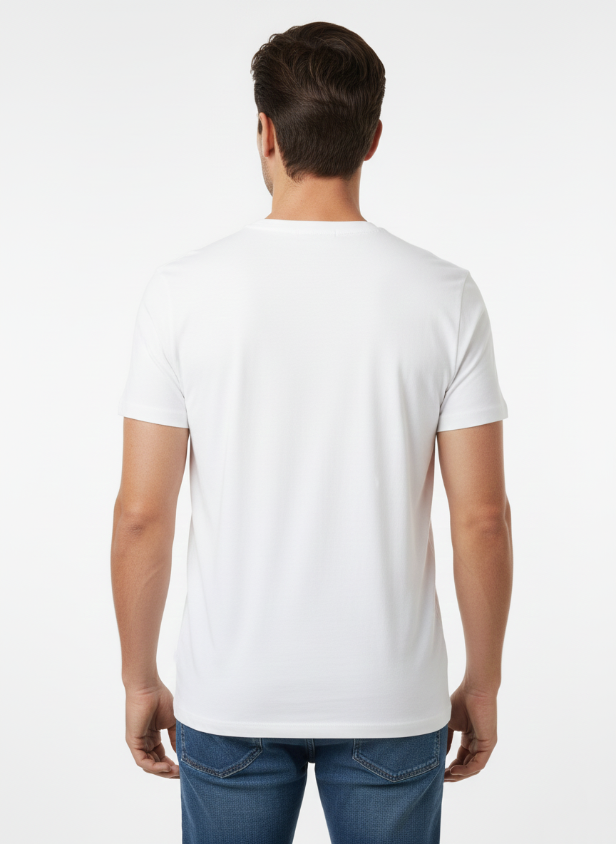JACK & JONES MEN’S PREMIUM ROUND NECK T-SHIRT  | WHITE