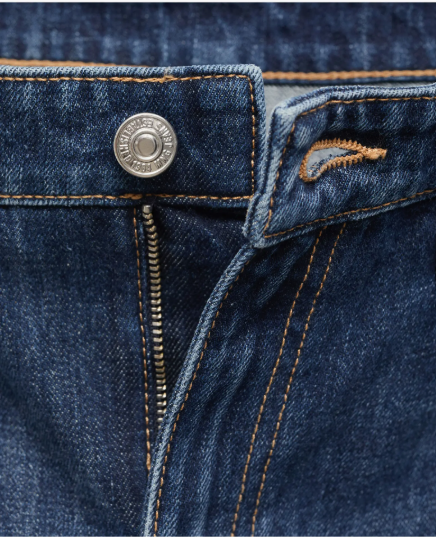 MANGO MID WAIST LOOSE FIT JEANS FOR WOMEN | BLUE
