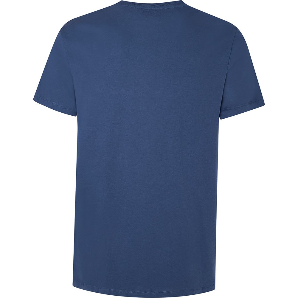 PEPE JEANS-COTTON SLIM FIT T-SHIRT WITH PRINTED LOGO | NAVY
