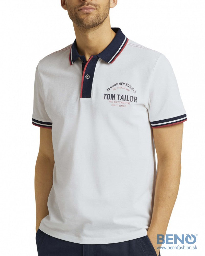 TOM TAILOR MEN'S POLO SHIRT | WHITE