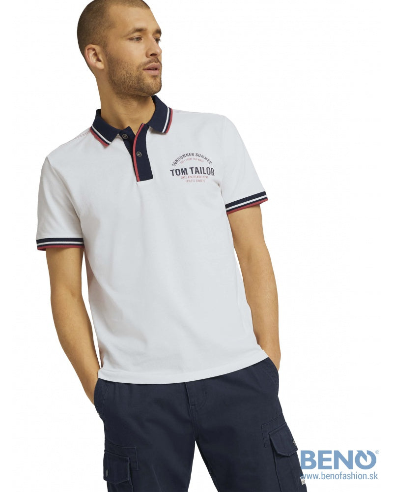 TOM TAILOR MEN'S POLO SHIRT | WHITE