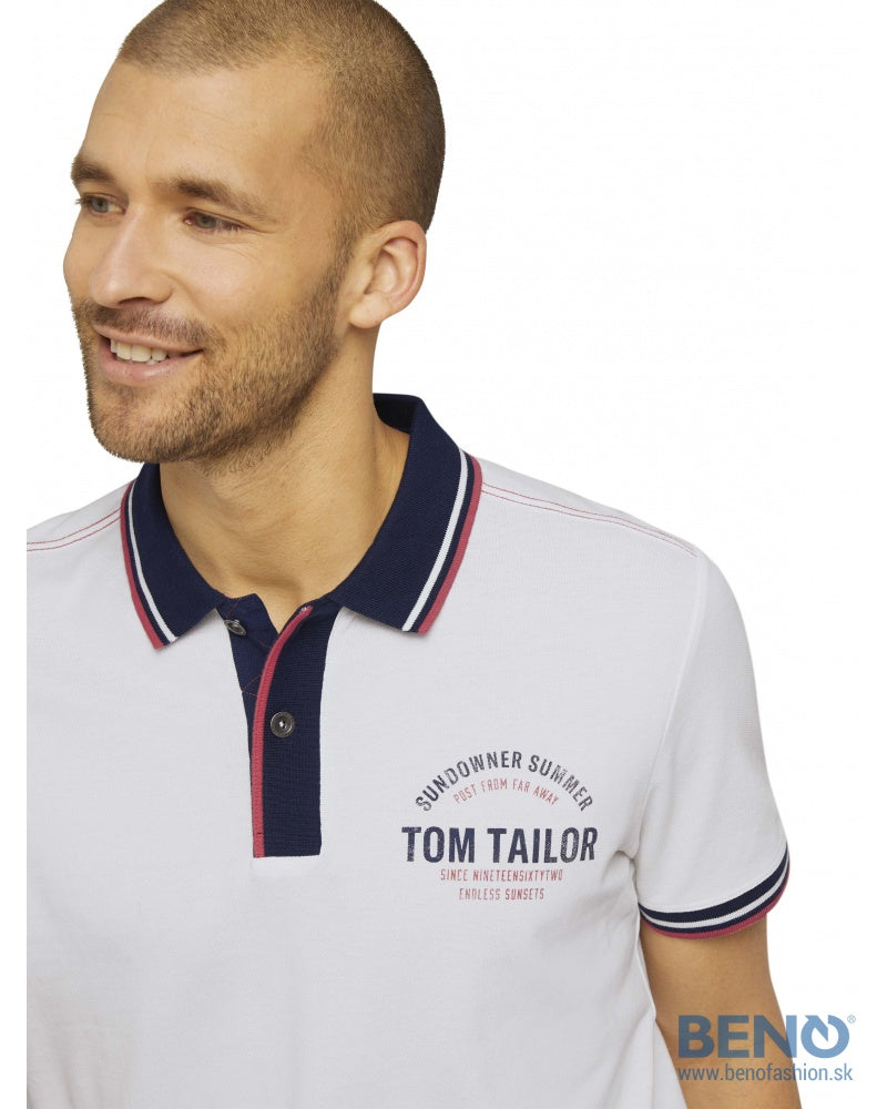 TOM TAILOR MEN'S POLO SHIRT | WHITE