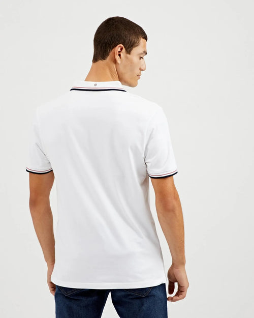 Ben Sherman Supima white polo shirt with a classic design.