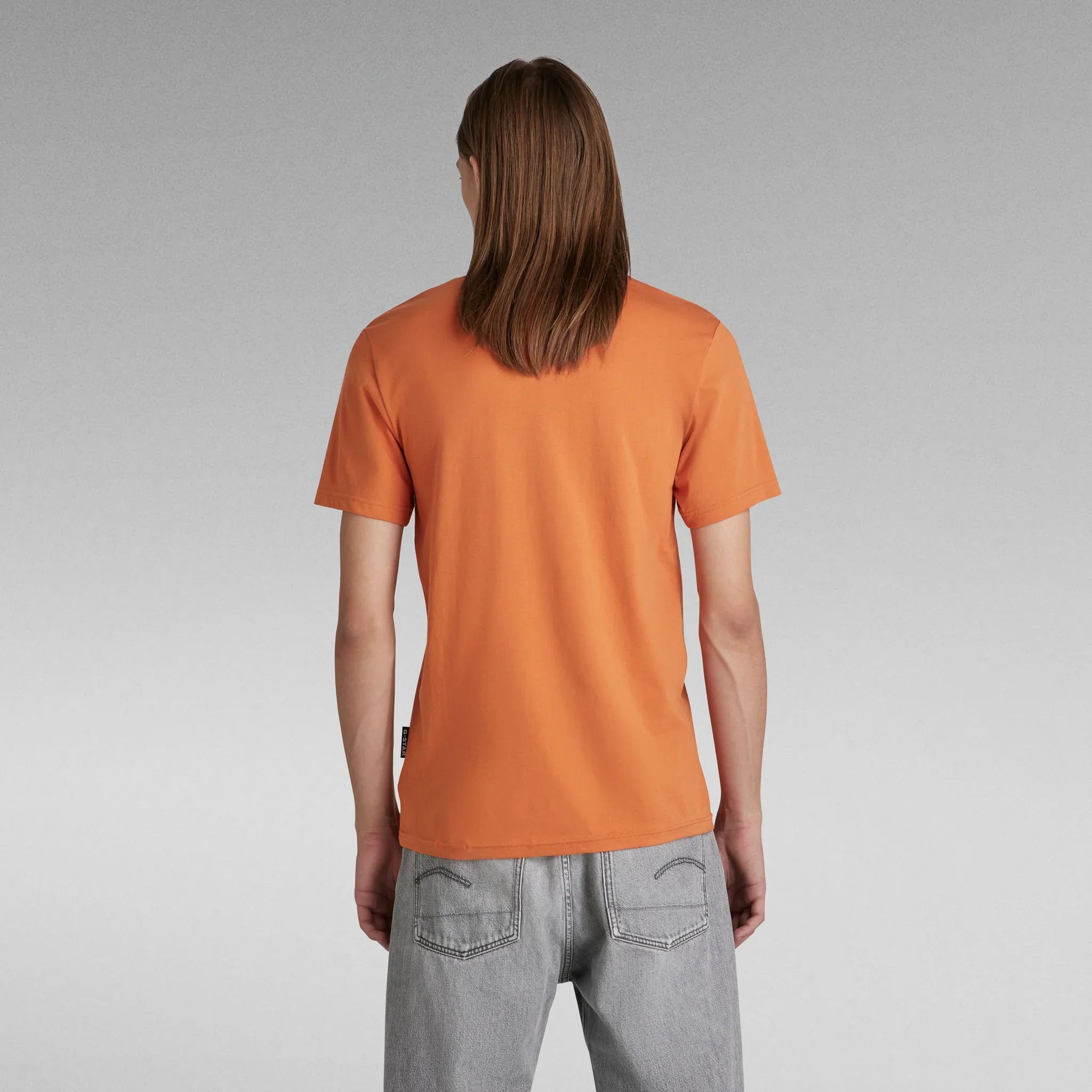 G-STAR RAW T-SHIRT SLIM FIT CREW NECK-ORANGE