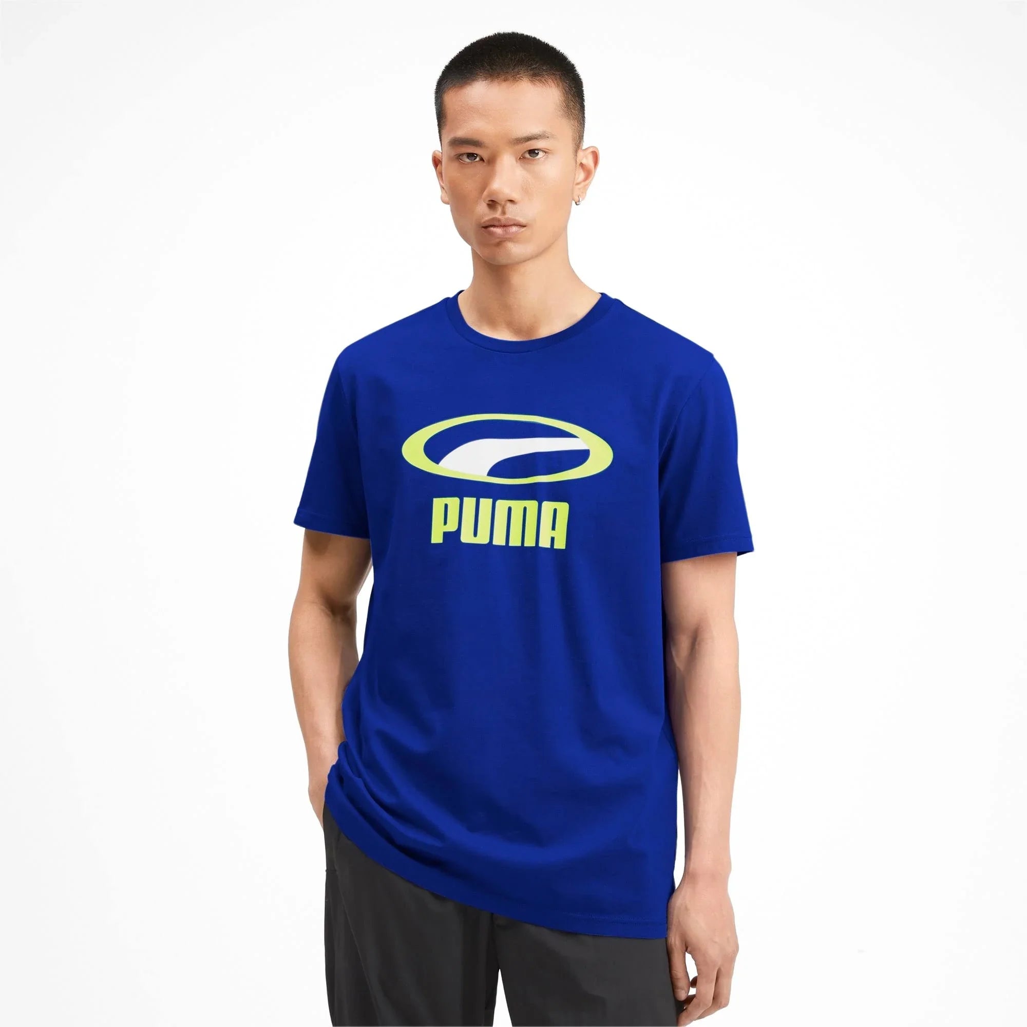 PUMA LOGO MEN REGULAR FIT T-SHIRT | BLUE