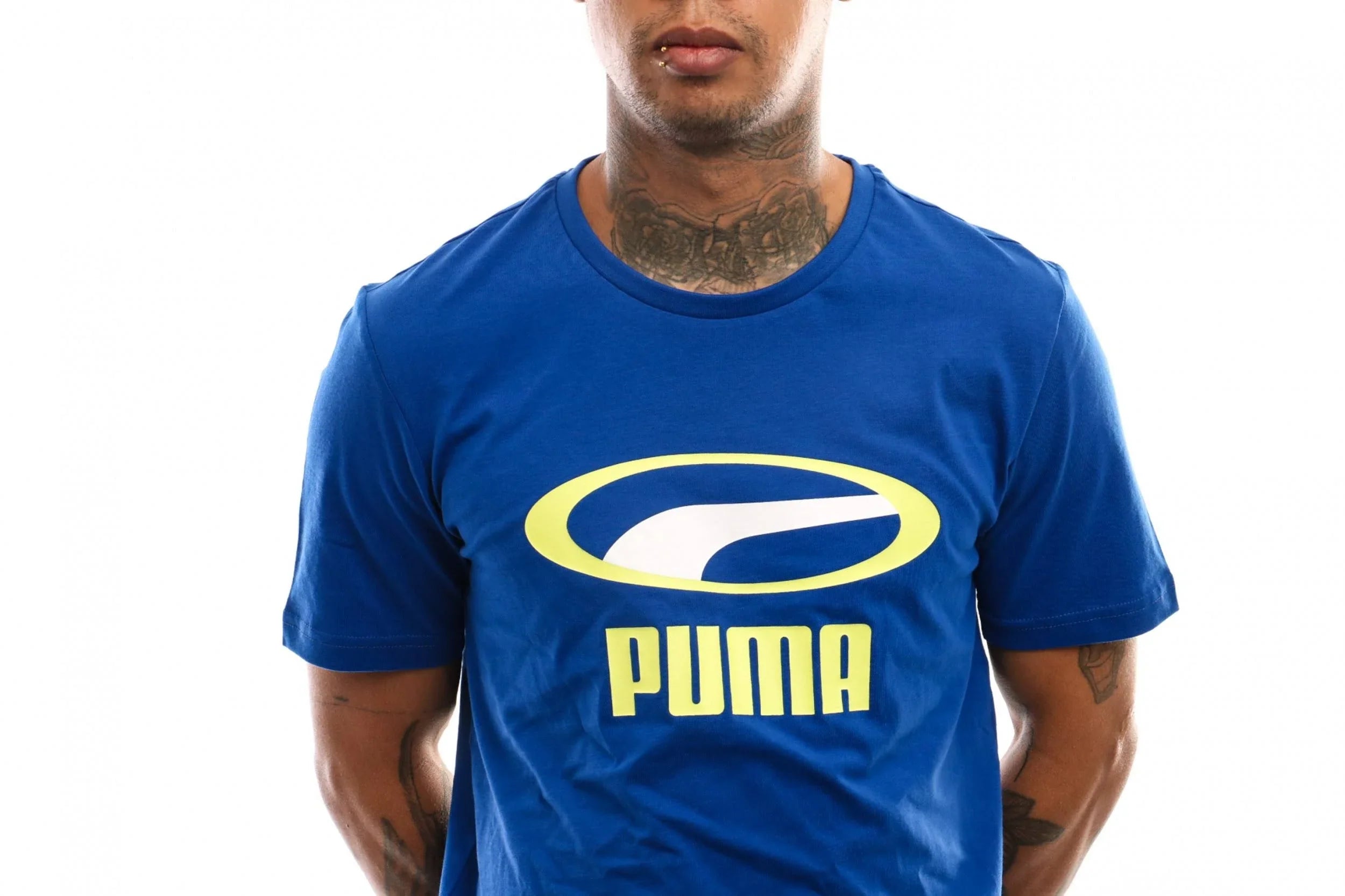 PUMA LOGO MEN REGULAR FIT T-SHIRT | BLUE