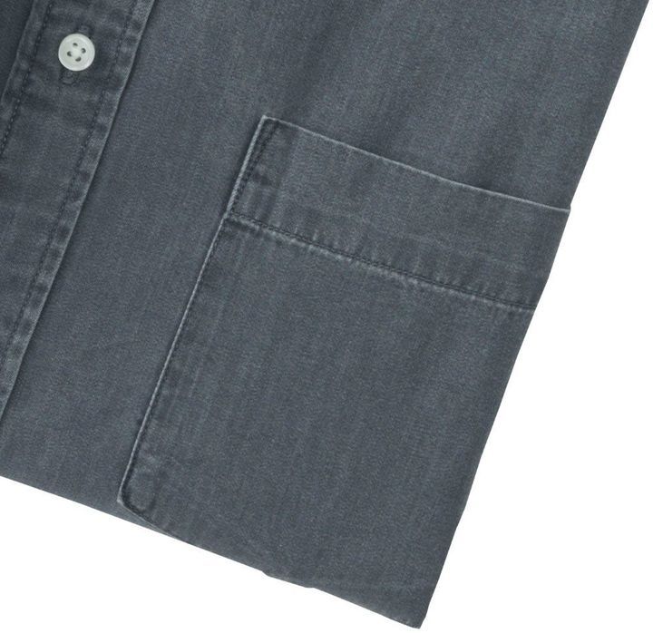 UNIQLO INDIGO DENIM PREMIUM FULL SLEEVE CASUAL SHIRT | GREY