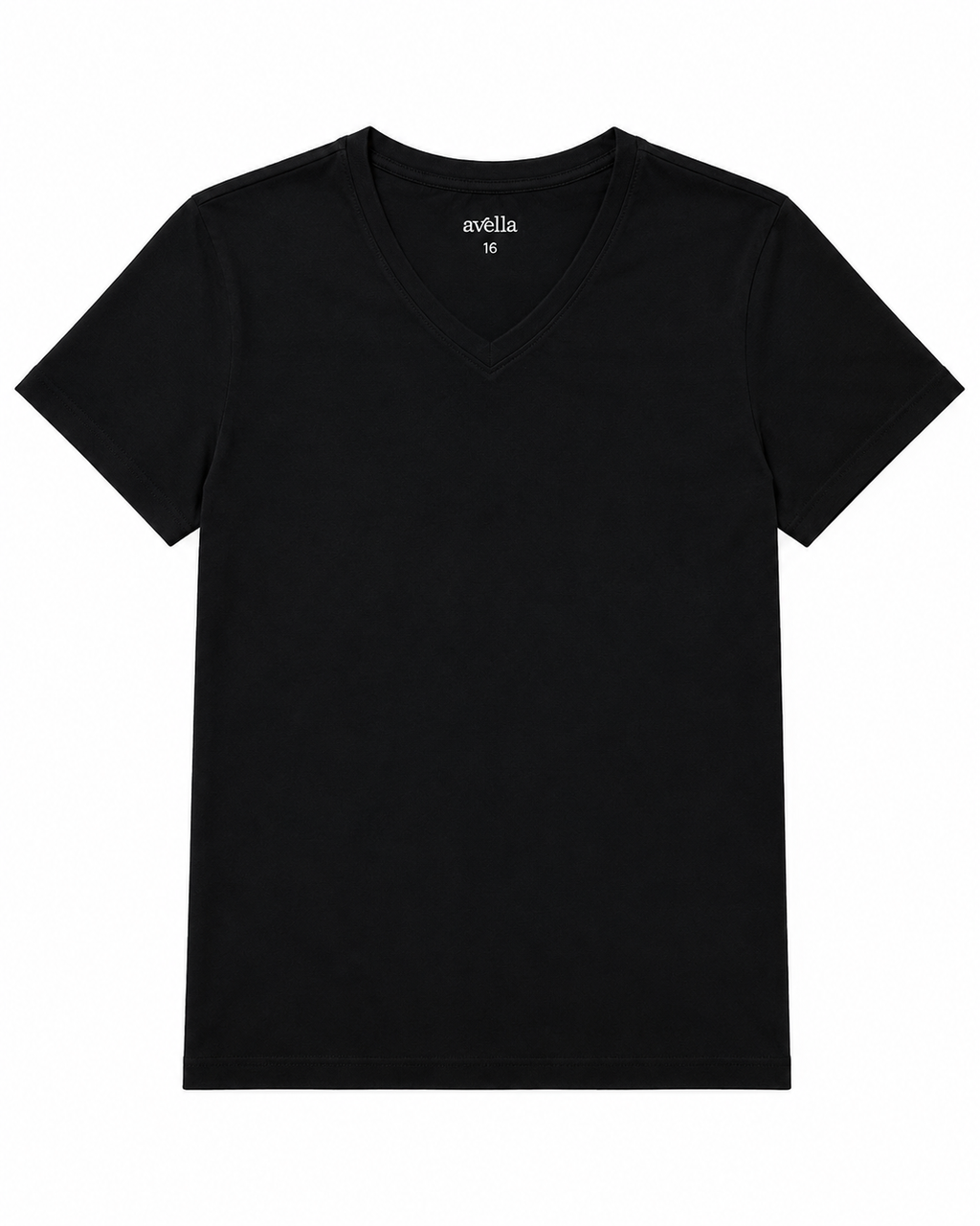 AVELLA WOMEN'S T-SHIRT V-NECK | BLACK